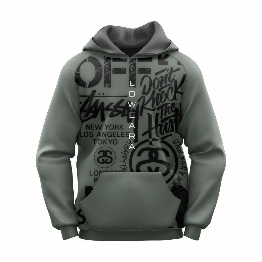 T n A Unisex Grey Hooded Fleece Hoodie