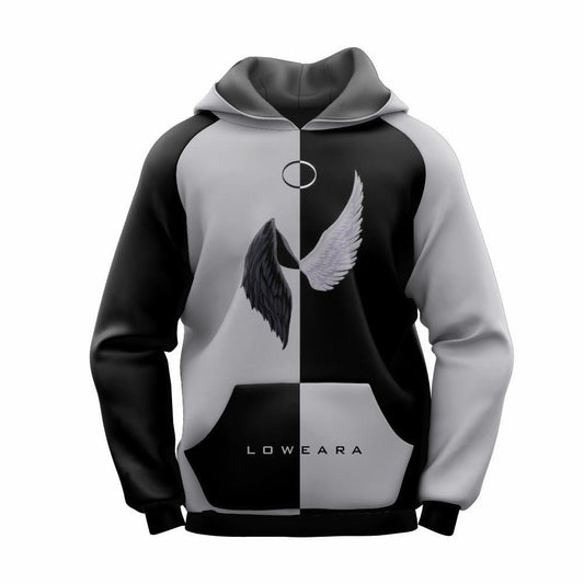 T n A Men's Printed Polyester Fleece Hoodie