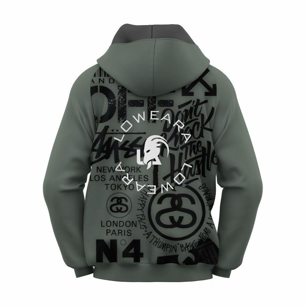 T n A Unisex Grey Hooded Fleece Hoodie